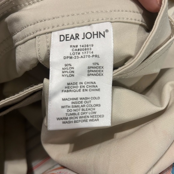 Dear John Cream Cargo Crop Pants with Tie Waist - Picture 9 of 14